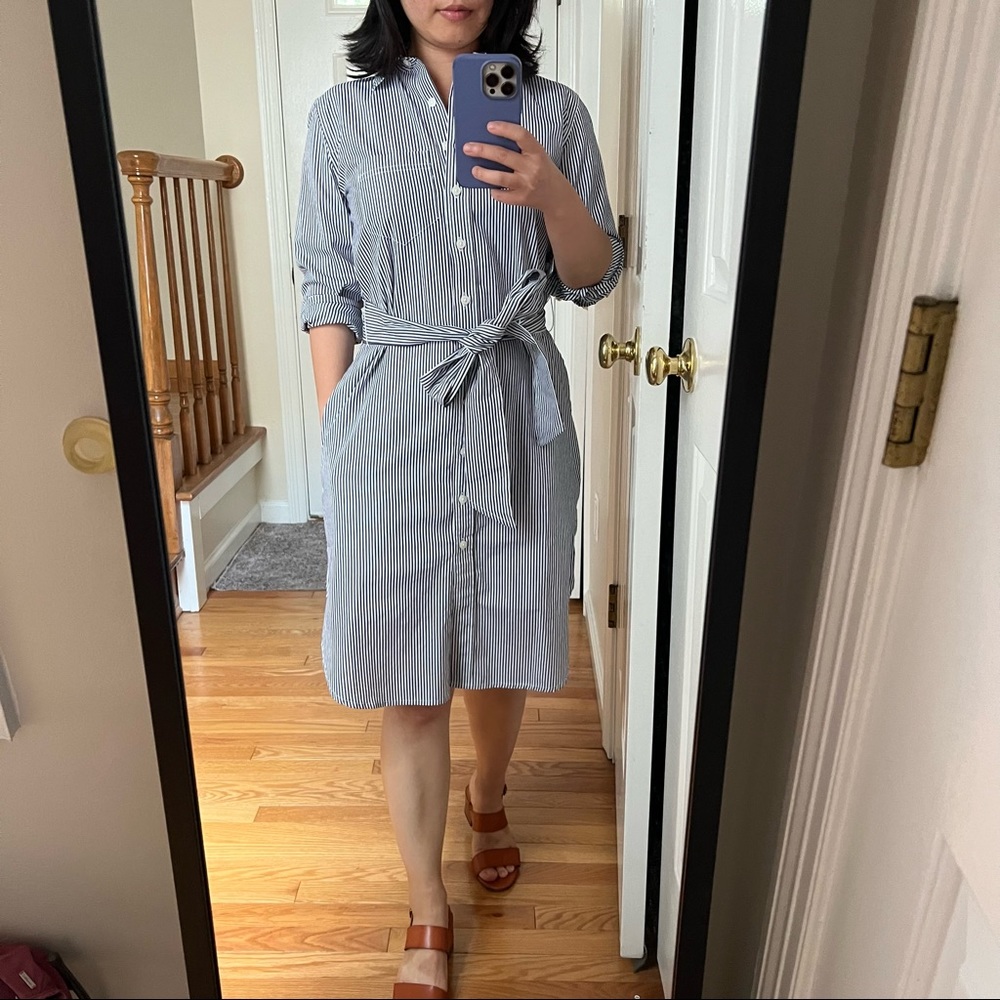 Jcrew classic fit poplin shirt dress 00P